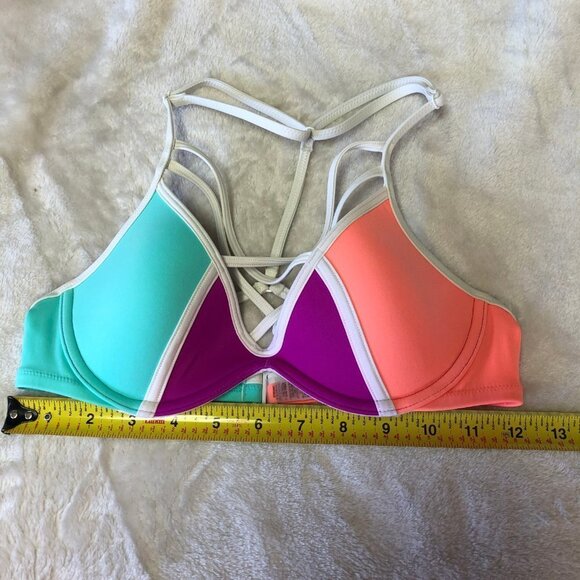Victoria's Secret PINK Strappy Front T Back Cage Bikini Top Size X-Small - Picture 7 of 8